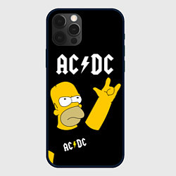 Чехол для iPhone 12 Pro Max AC DC ГОМЕР СИМПСОН SIMPSONS, цвет: 3D-черный