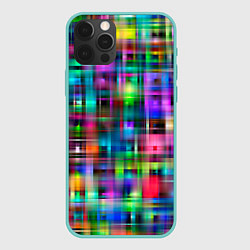 Чехол для iPhone 12 Pro Max ОПТИЧЕСКАЯ ИЛЛЮЗИЯ ЦВЕТА, цвет: 3D-мятный
