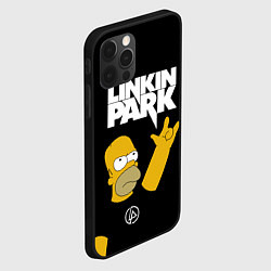 Чехол для iPhone 12 Pro Max LINKIN PARK ГОМЕР СИМПСОН, SIMPSONS, цвет: 3D-черный — фото 2