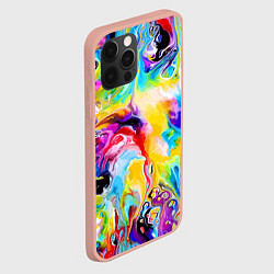 Чехол для iPhone 12 Pro Max Неоновые всплески красок Лето Neon splashes of col, цвет: 3D-светло-розовый — фото 2