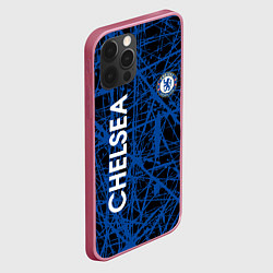 Чехол для iPhone 12 Pro Max CHELSEA F C, цвет: 3D-малиновый — фото 2