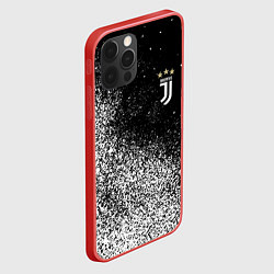 Чехол для iPhone 12 Pro Max Ювентус juventus Белые брызги, цвет: 3D-красный — фото 2