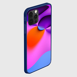 Чехол для iPhone 12 Pro Max Абстрактная красочная композиция Лето Abstract col, цвет: 3D-тёмно-синий — фото 2