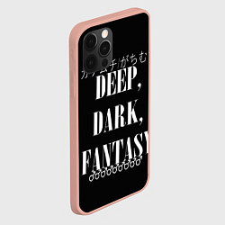 Чехол для iPhone 12 Pro Max Глубокие темные фантазии Иероглифы, цвет: 3D-светло-розовый — фото 2