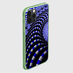 Чехол для iPhone 12 Pro Max Неоновая спираль Абстракция Neon Spiral Abstractio, цвет: 3D-салатовый — фото 2