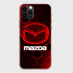 Чехол для iPhone 12 Pro Max MAZDA Соты, цвет: 3D-светло-розовый