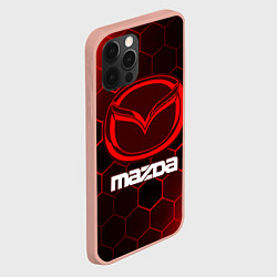 Чехол для iPhone 12 Pro Max MAZDA Соты, цвет: 3D-светло-розовый — фото 2