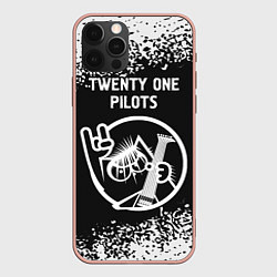 Чехол для iPhone 12 Pro Max Twenty One Pilots - КОТ - Краска, цвет: 3D-светло-розовый