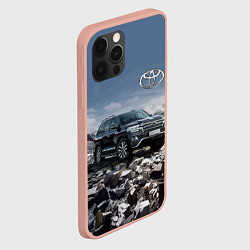 Чехол для iPhone 12 Pro Max Toyota Land Cruiser 200 V8, цвет: 3D-светло-розовый — фото 2