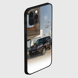 Чехол для iPhone 12 Pro Max Тoyota Land Cruiser Prado у горного коттеджа Mount, цвет: 3D-черный — фото 2