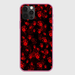 Чехол для iPhone 12 Pro Max Кровавые отпечатки DEATH STRANDING, цвет: 3D-малиновый
