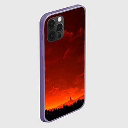 Чехол для iPhone 12 Pro Max Облака перед восходом солнца, цвет: 3D-серый — фото 2