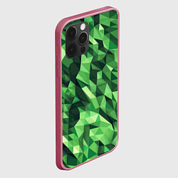 Чехол для iPhone 12 Pro Max Объёмный полигональный камуфляж, цвет: 3D-малиновый — фото 2