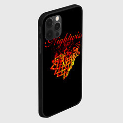 Чехол для iPhone 12 Pro Max Nightwish кельтский волк с горящей головой, цвет: 3D-черный — фото 2