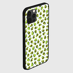 Чехол для iPhone 12 Pro Max Смешное авокадо на белом фоне, цвет: 3D-черный — фото 2