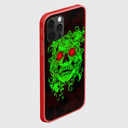 Чехол для iPhone 12 Pro Max Ужасный череп, цвет: 3D-красный — фото 2