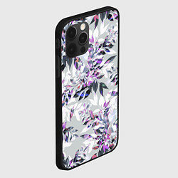 Чехол для iPhone 12 Pro Max Цветы Серый Букет, цвет: 3D-черный — фото 2