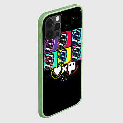 Чехол для iPhone 12 Pro Max Pop robots art, цвет: 3D-салатовый — фото 2