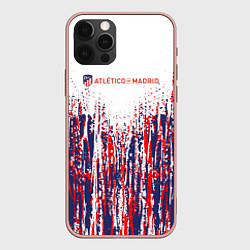 Чехол для iPhone 12 Pro Max АТЛЕТИКО МАДРИД ATLETICO MADRID краска, цвет: 3D-светло-розовый