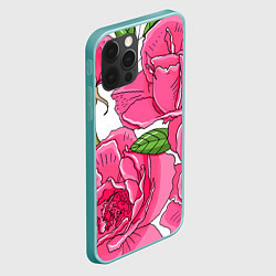 Чехол для iPhone 12 Pro Max Летне-розовое настроение, цвет: 3D-мятный — фото 2