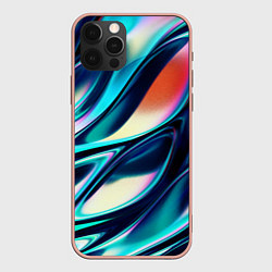 Чехол для iPhone 12 Pro Max Abstract Wave, цвет: 3D-светло-розовый