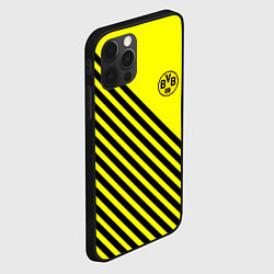 Чехол для iPhone 12 Pro Max Borussia черные полосы, цвет: 3D-черный — фото 2