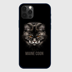 Чехол для iPhone 12 Pro Max Maine coon - кот, цвет: 3D-черный