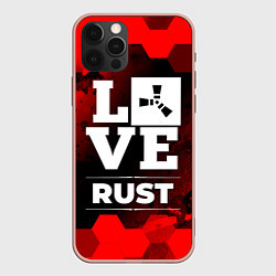 Чехол для iPhone 12 Pro Max Rust Love Классика, цвет: 3D-светло-розовый