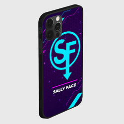 Чехол для iPhone 12 Pro Max Символ Sally Face в неоновых цветах на темном фоне, цвет: 3D-черный — фото 2