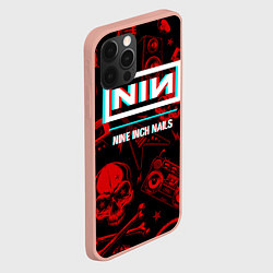 Чехол для iPhone 12 Pro Max Nine Inch Nails Rock Glitch, цвет: 3D-светло-розовый — фото 2