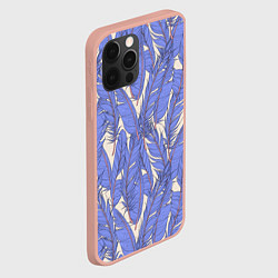Чехол для iPhone 12 Pro Max Фиолетовые Перья Птиц, цвет: 3D-светло-розовый — фото 2