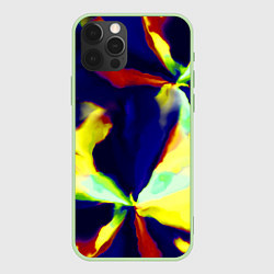 Чехол для iPhone 12 Pro Max Разноцветный вспышка, цвет: 3D-салатовый