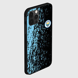 Чехол для iPhone 12 Pro Max Manchester city манчестер сити голубые брызги, цвет: 3D-черный — фото 2