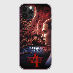 Чехол для iPhone 12 Pro Max Vecna vs Eleven Stranger Things 4, цвет: 3D-серый