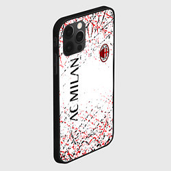 Чехол для iPhone 12 Pro Max Ac milan logo, цвет: 3D-черный — фото 2