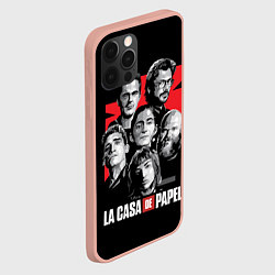 Чехол для iPhone 12 Pro Max Бумажный дом La Casa De Papel, цвет: 3D-светло-розовый — фото 2