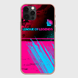 Чехол для iPhone 12 Pro Max League of Legends Neon Gradient, цвет: 3D-светло-розовый