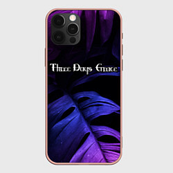 Чехол для iPhone 12 Pro Max Three Days Grace Neon Monstera, цвет: 3D-светло-розовый