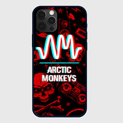 Чехол для iPhone 12 Pro Max Arctic Monkeys Rock Glitch, цвет: 3D-черный