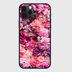 Чехол для iPhone 12 Pro Max BOUQUET OF VARIOUS FLOWERS, цвет: 3D-черный