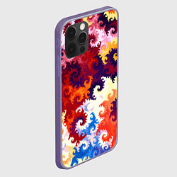 Чехол для iPhone 12 Pro Max Красочный фрактальный паттерн Fashion trend, цвет: 3D-серый — фото 2