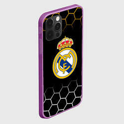 Чехол для iPhone 12 Pro Max Real madrid соты, цвет: 3D-сиреневый — фото 2