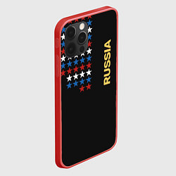 Чехол для iPhone 12 Pro Max Russia - Россия звёзды, цвет: 3D-красный — фото 2
