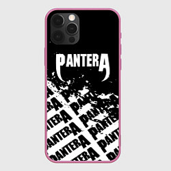 Чехол для iPhone 12 Pro Max Пантера pantera паттерн, цвет: 3D-малиновый