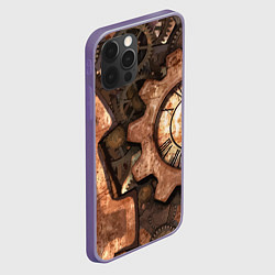 Чехол для iPhone 12 Pro Max Композиция из шестерёнок Steampunk, цвет: 3D-серый — фото 2