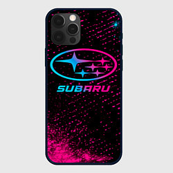 Чехол для iPhone 12 Pro Max Subaru Neon Gradient FS, цвет: 3D-черный