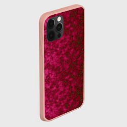 Чехол для iPhone 12 Pro Max Мраморная красная текстура камня red marble, цвет: 3D-светло-розовый — фото 2