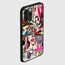 Чехол для iPhone 12 Pro Max Twisted pop atr pattern, цвет: 3D-черный — фото 2