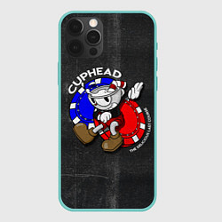 Чехол для iPhone 12 Pro Max Персонаж Cuphead, цвет: 3D-мятный