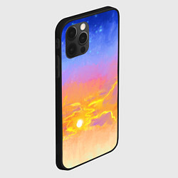 Чехол для iPhone 12 Pro Max Закатное небо и звезды, цвет: 3D-черный — фото 2